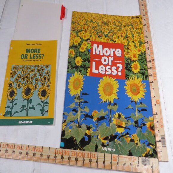 More OR Less BIG BOOK (almost 2 feet tall) with teacher pages CLASSROOM SIZE - Picture 2 of 16